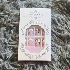 Beautiful Nails Pink and Black Press-On Nails